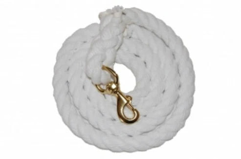 White Cotton Lead Rope 12mm